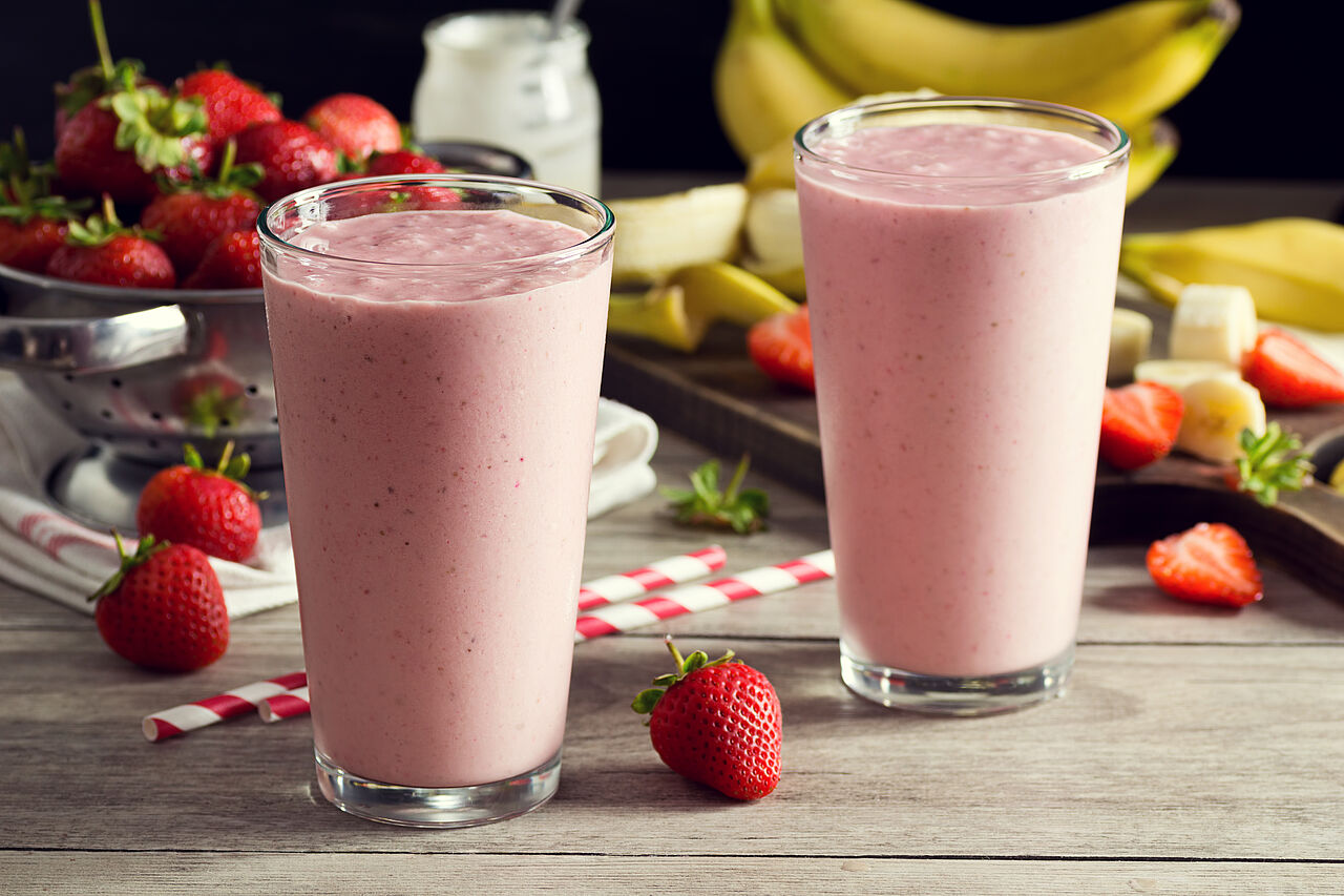 Rezept eines Erdbeer-Smoothies